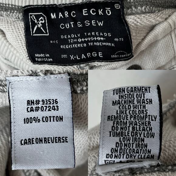 Marc Ecko Cut & Sew 100% cotton Bermuda Shorts size XL, drawstring, elastic band - Picture 7 of 7